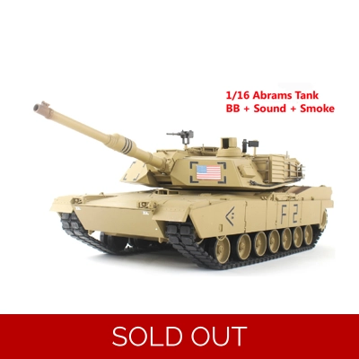 Heng Long radio remote control RC tank 1/16 Abrams M1A2 Main Battle Tank BB & Infra Red